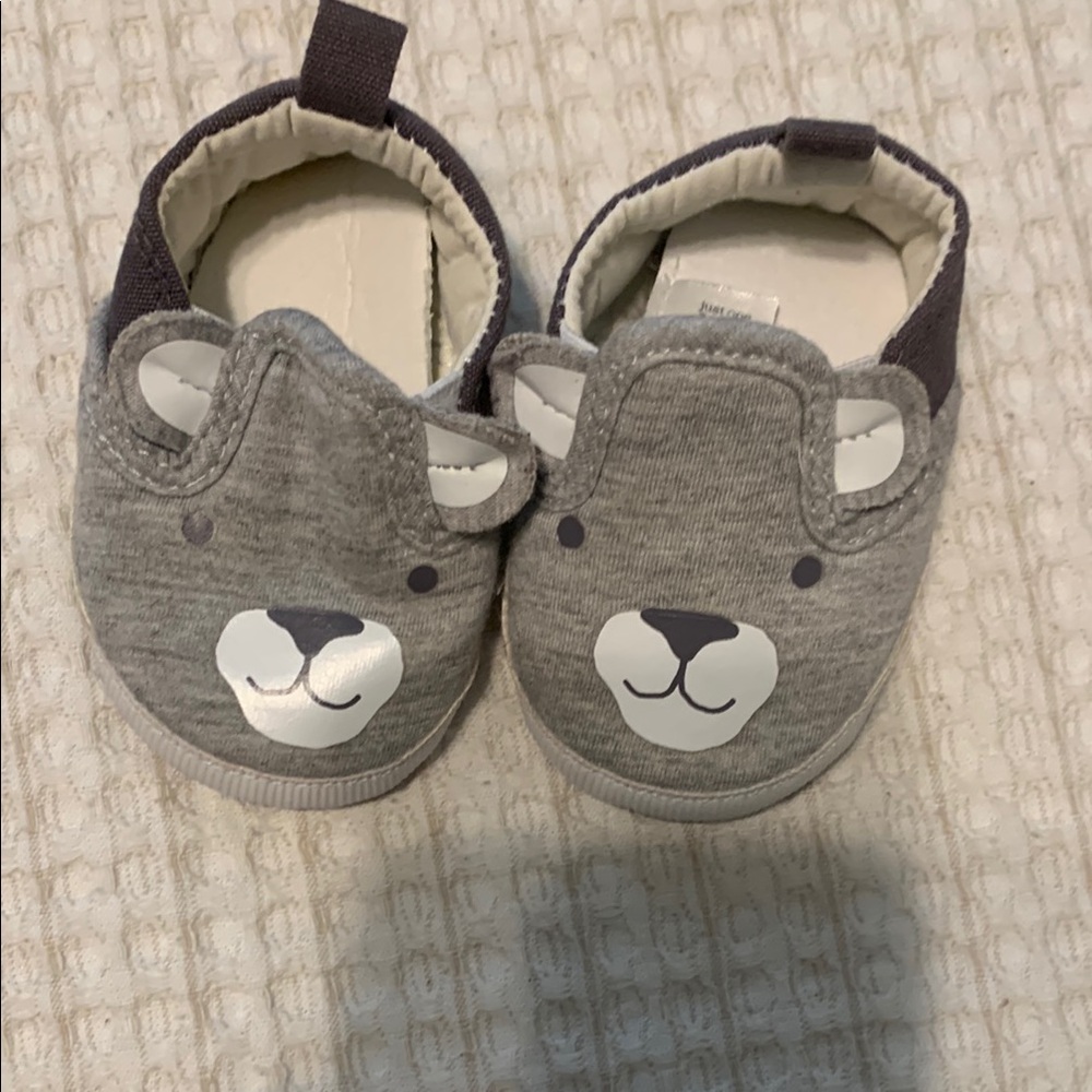 Gray Baby Bear Slippers